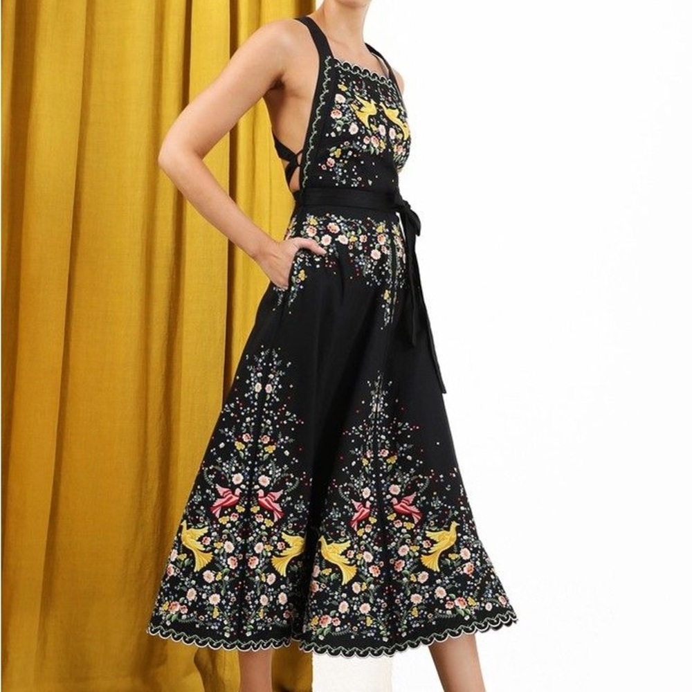 🦄Zimmermann Carnaby Embroidered Midi Bird Dress AU0